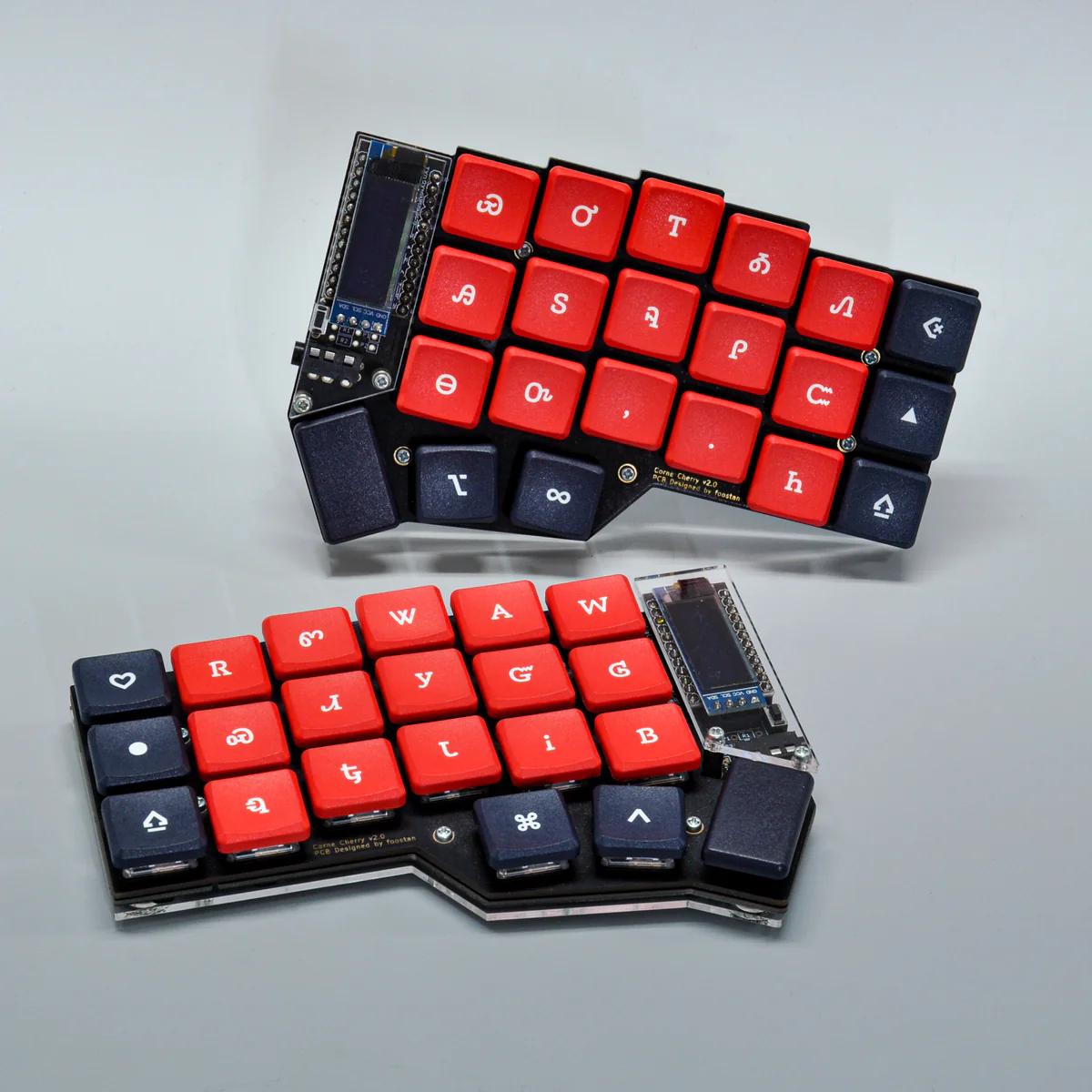 自作キーボードのCorne Cherry V3 完成品 - PC周辺機器